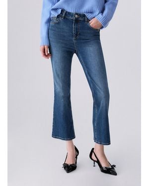 Liu Jo Vaqueros Bootcut Con Strass - Azul
