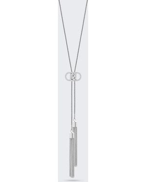 Liu Jo Collar Largo Con Colgante Lineal - Blanco