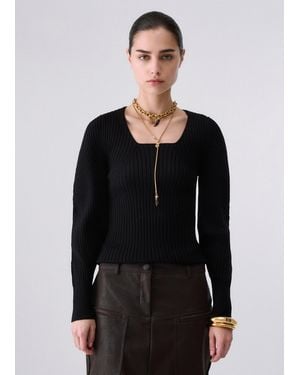 Liu Jo Pull Avec Manches Ballon - Noir