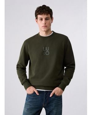 Liu Jo Sweatshirt Mit Logo - Grau