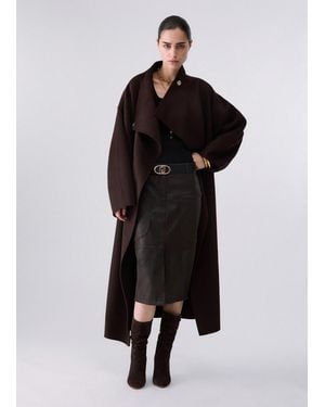 Liu Jo Übergroßer Wollmantel - Schwarz