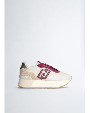 Liu Jo Liu Jo Sneakers Monogrammées En Maille Filet Brillante - Rose