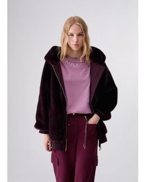 Liu Jo Chaqueta Oversize De Teddy - Rojo
