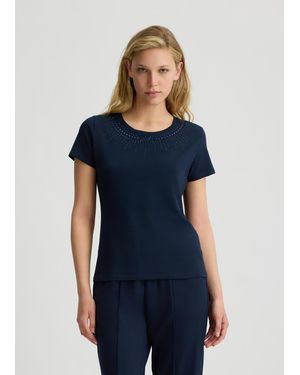 Liu Jo Liu Jo T-Shirt Con Strass - Blu