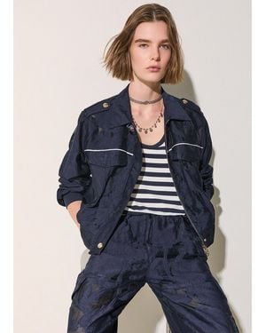 Liu Jo Chaqueta De Organza Jacquard - Azul