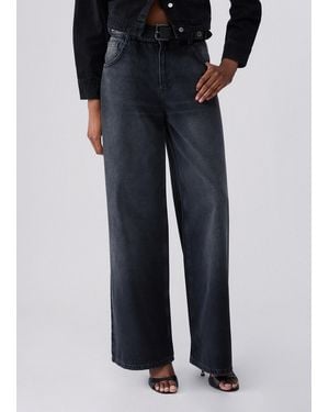 Liu Jo Jeans Acampanados Con Cinturón - Azul