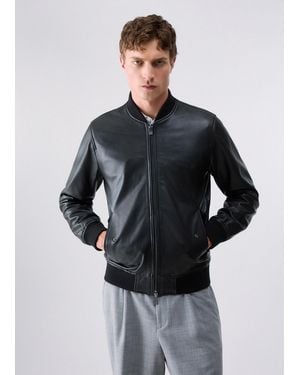 Liu Jo Bomber De Cuero - Negro