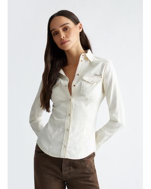 Liu Jo Liu Jo Camicia In Denim - Bianco