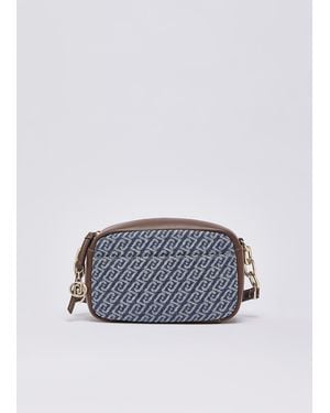 Liu Jo Borsa A Tracolla Media Effetto Denim - Blu