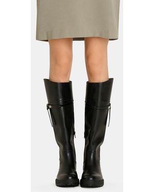Liu Jo Liu Jo Bottes Hautes En Cuir - Noir