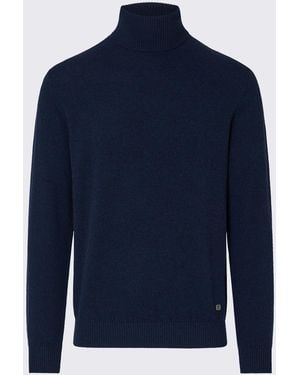 Liu Jo Rollkragenpullover Aus Wolle Und Kaschmir - Blau