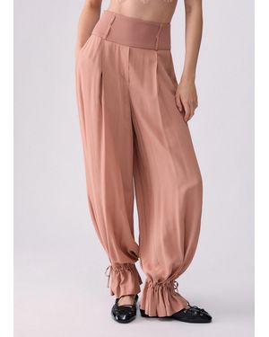 Liu Jo Pantalones Anchos Con Cordón - Neutro