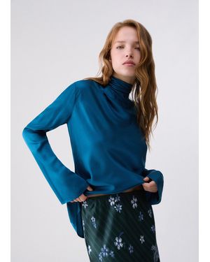 Liu Jo Blusa De Satén - Azul