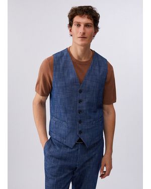 Liu Jo Chaleco De Denim Chambray - Azul