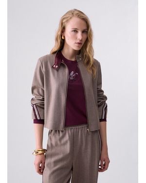 Liu Jo Chaqueta Con Cinta Bicolor - Morado