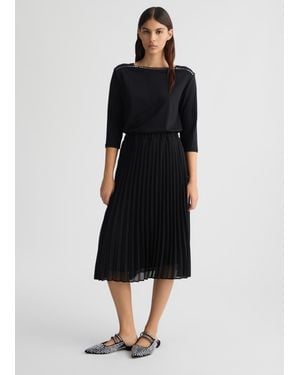 Liu Jo Liu Jo Abito In Jersey E Georgette - Nero