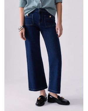 Liu Jo Jeans Flare Recortados - Azul