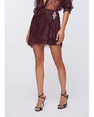 Liu Jo Minifalda De Encaje Chantilly - Rojo