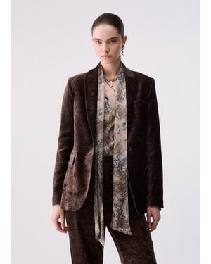 Liu Jo Blazer Aus Samt - Braun