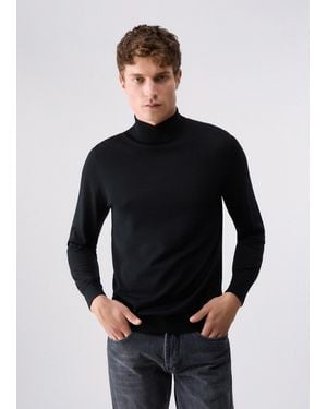 Liu Jo Rollkragenpullover Aus Merinowolle - Blau