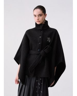 Liu Jo Poncho Avec Ceinture - Noir