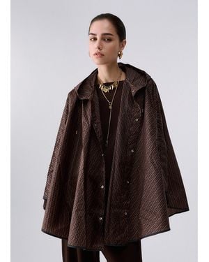 Liu Jo Packbarer Poncho Mit Animal-Print - Braun