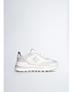 Liu Jo Liu Jo Sneakers Platform Full Glitter - Bianco