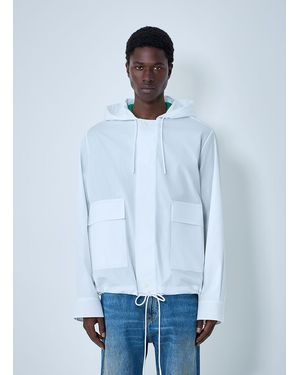 Lacoste Runway Hooded Poplin Jacket - White