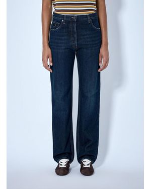 Prada Straight-Leg Washed Denim Jeans - Blue