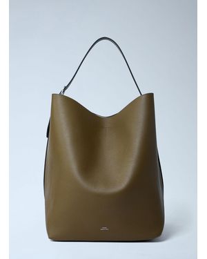 TOTEME Leather Belted Tote Bag - Green