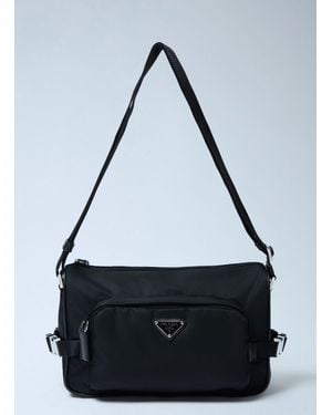 Prada Medium Re-Nylon Shoulder Bag - Black