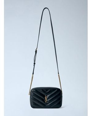Saint Laurent Matelassé Loulou Camera Bag - Blue