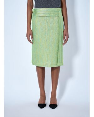 Marni Wrap-Effect Midi Skirt - Green