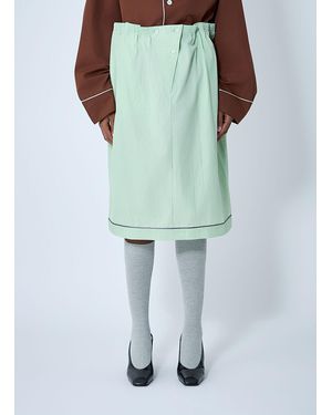 Prada Cotton Midi Skirt - Green