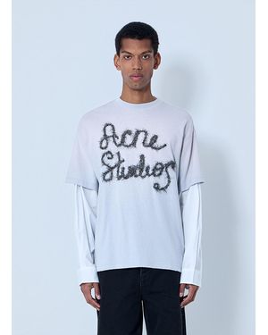 Acne Studios Layered Logo T-Shirt - White