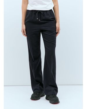 Moncler Wool-Blend Drawstring Trackpants - Black