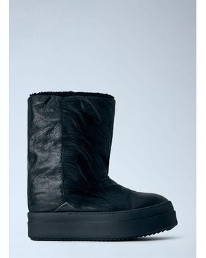 Rick Owens Fringed Mega Bumper Lunar Boots - Blue