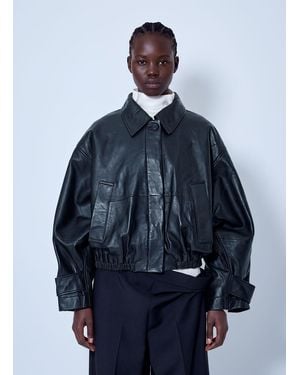 Rohe Leather Blouson Jacket - Blue