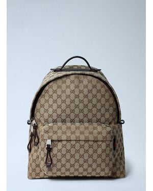 Gucci Medium Gg Backpack - Brown