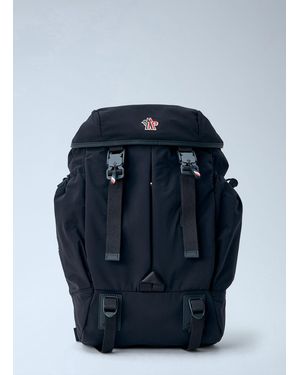 Moncler Leather-Trim Backpack - Blue