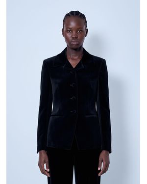 Rohe Classic Fitted Velvet Blazer - Blue