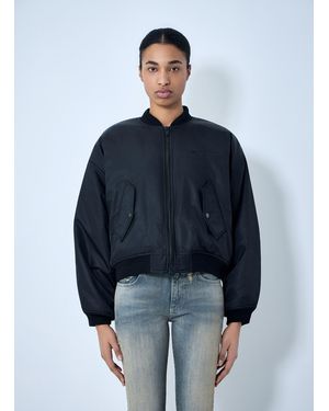 Balenciaga Zip-Front Bomber Jacket - Blue