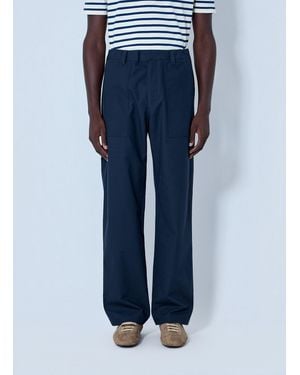 Prada Wide-Leg Tailored Trousers - Blue