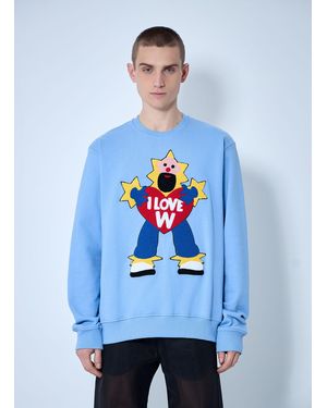 Walter Van Beirendonck Logo Motif Sweatshirt - Blue