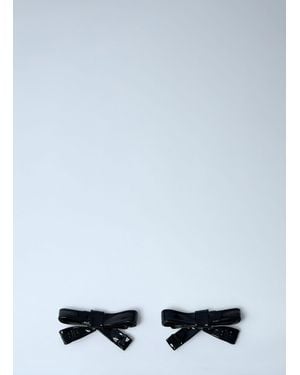 Balenciaga Bow Earrings - White