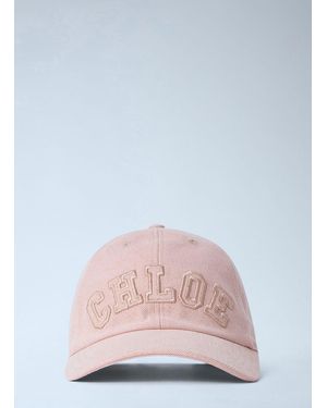 Chloé Signature Denim Cap - Pink