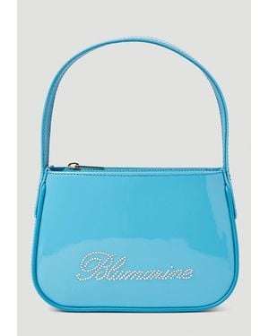 Blumarine Logo Embellished Shoulder Bag - Blue
