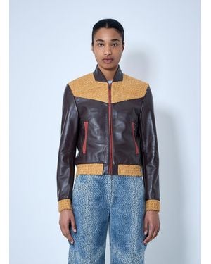 Kiko Kostadinov Konrad Leather Jacket - Blue