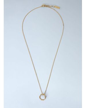 Saint Laurent Ysl Pendant Necklace - Blue