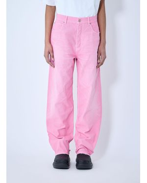 Balenciaga Loose Denim Jeans - Pink